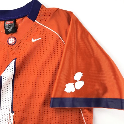 Youth Nike Clemson # 1 V-neck Jersey Large Orange Purple Flawed College Fan Gear - Picture 5 of 8