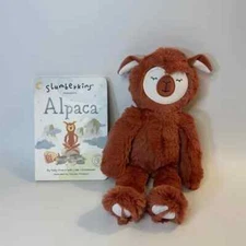 Slumberkins Alpaca Kin Rust Colored Plush and Book