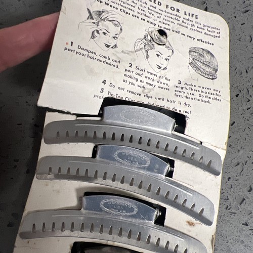 Vintage Neu Tip Top Wave Clips 5er Pack Reinaluminium - Bild 5 von 5