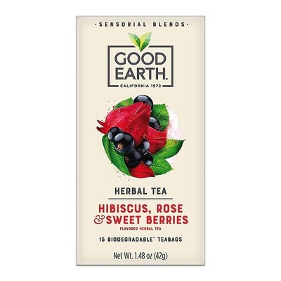 Good Earth Sensorial Blends Hibiscus Rose & Sweet Berries Herbal Tea