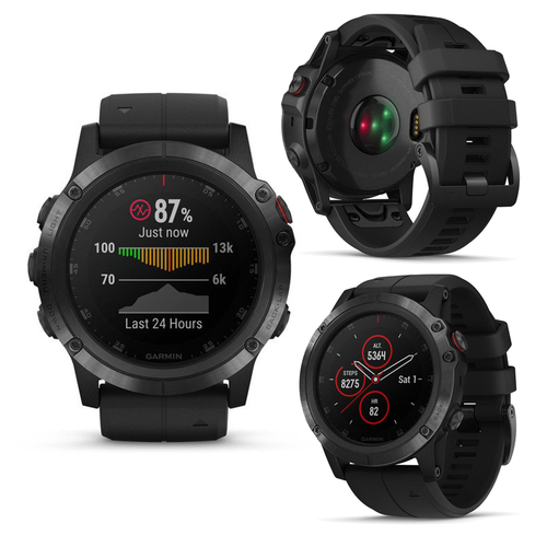 Garmin Fenix 5X Plus Tutto Nero Smart GPS Corsa Nuoto Ciclismo SPORTS  Orologio | eBay