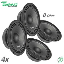 4x Timpano Shallow Mount 6.5" PRO Audio Speakers TPT-MB6-8 SLIM 8 Ohm 2400 Watts