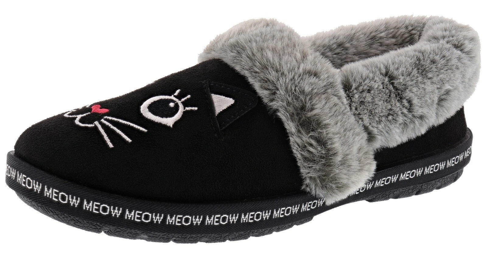 SKECHERS WOMEN'S BOBS TOO COZY- MEOW PAJAMAS MEDIUM & WIDE WIDTH SLIPPERS