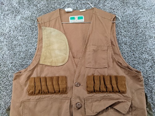 VTG Game Winner Sportswear Khaki Duck Canvas Bird Hunting Fishing Vest Medium - Picture 2 of 12