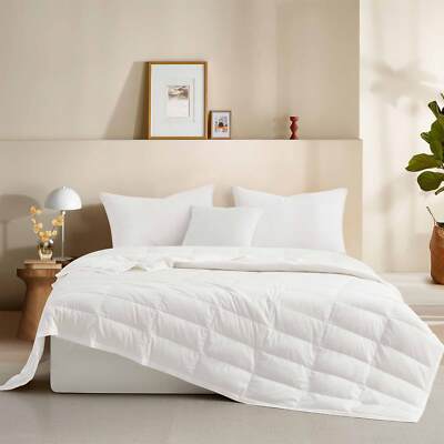 Puredown 75% Down Bed Blanket, TENCEL Lyocell Cover, King or Queen Comforter