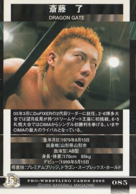 Ryo Saito 2005 BBM Pro Wrestling #85 | eBay