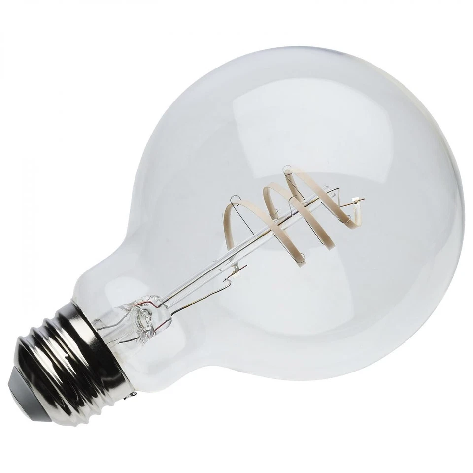 Satco S11522 - 6 Watt LED G25 Coil Vintage Light Bulbs - 2700K (2,6, or 12 PK) - Image 4 of 4