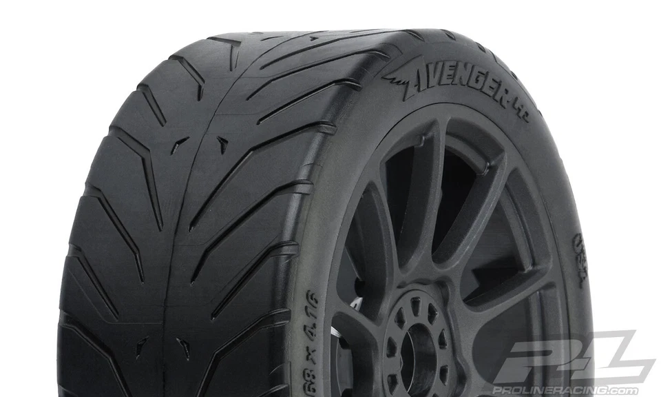 Pro-Line Avenger HP S3 Soft Street BELTED 1:8 Buggy Tires w/Black Wheels (4) F/R - Image 3 of 3