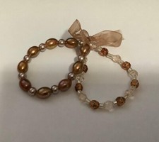 COOKIE LEE BEADED STRETCH BRACELET DUO SET- PREOWNED-PLEASE READ