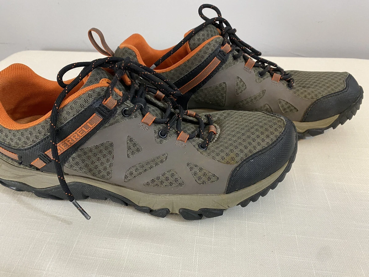 Immuniseren Spanje aardappel Men's Merrell Outright Edge Boulder Grey Orange Hiking Shoes Size 10.5 |  eBay