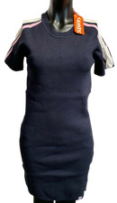 Superdry Kleid Sweatshirtkleid  mit Netzeinsatz Blau Größen: 36 38 40 42 44