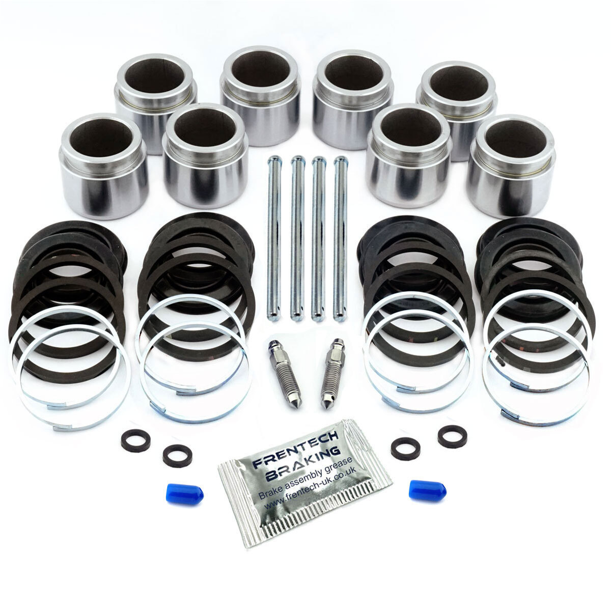 2x Front Brake Caliper Repair Kits & Pistons For Mazda RX7 FC / FD 