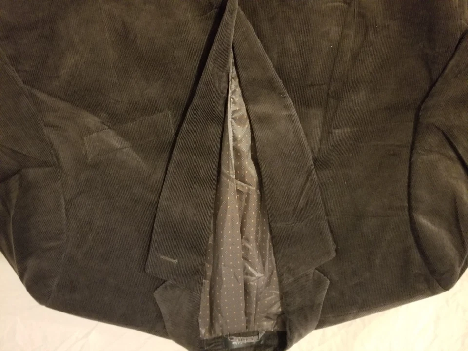 Mens Polo Ralph Lauren Corduroy Jacket Chaps 46L Long Blazer Brown Cotton - Image 2 of 4