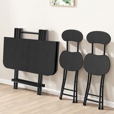 Dining Table Foldable 2/4/6 Seater Chair Dinner Breakfast Farmhouse Furniture