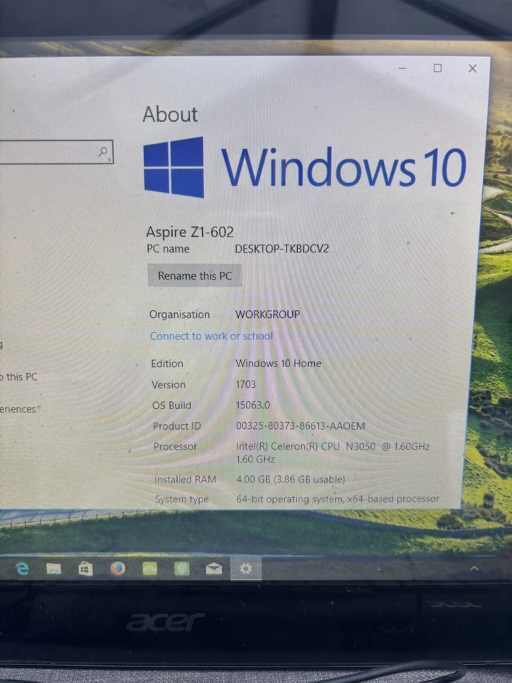 ACER Aspire Z1-602 All-in-One PC Windows 10 Home - Image 2 of 3