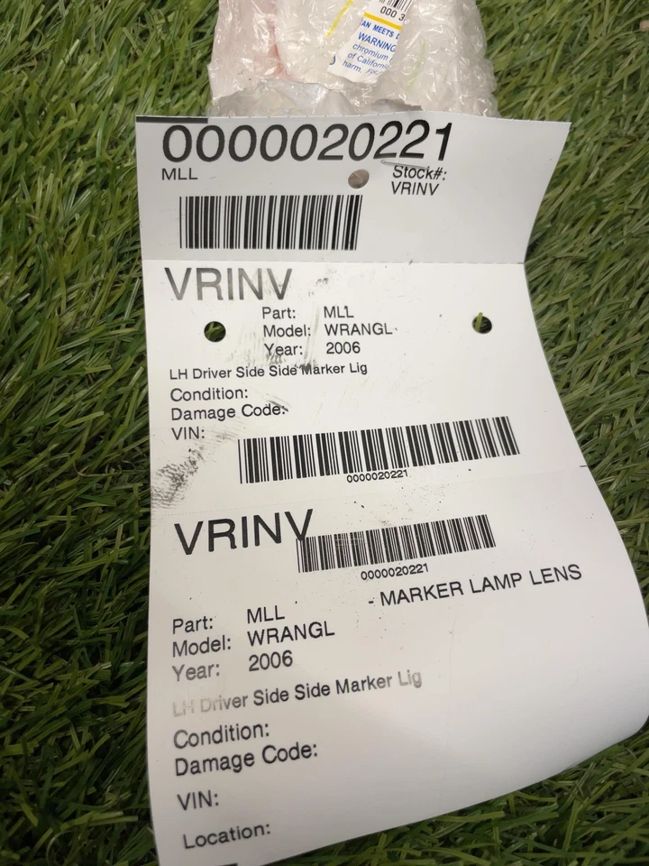 ✅ Jeep Wrangler 2006 marcador lámpara lente lateral LH OEM Foto 2 de 2