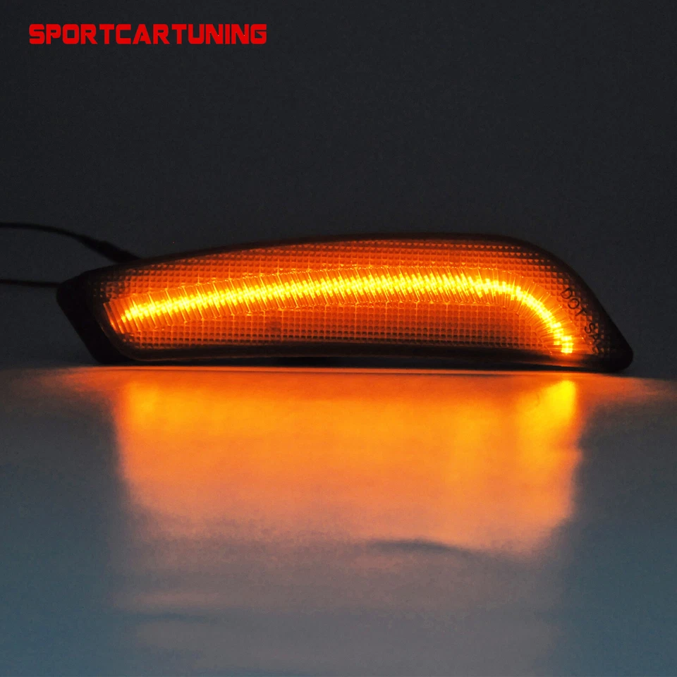 Smoked Lens Front Bumper LED Side Marker Lights For 2003-2007 Cadillac CTS CTS V — 第 2/4 张图片