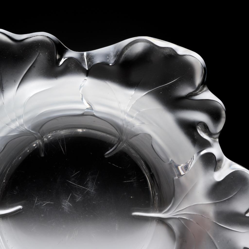 Lalique France Capucines Nasturtium Leaf Art Nouveau Centerpiece