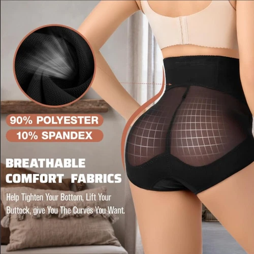 Frauen Bauch Kontrolle Hohe Taille Höschen Mesh Body Shaper Atmungsaktiv Unterwäsche - Bild 4 von 19