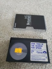 Star Trek III 3 The Search For Spock Betamax Paramount 1984 Vintage Tape Only