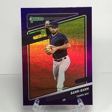 2021 Donruss SP Purple Holo Parallel Brandon Lowe “Bamm Bamm” Variation #155🔥