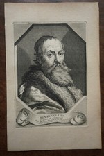 HENRY GOLTIUS . PAINTER AND ENGRAVER .PORTRAIT. ORIGINAL ENGRAVING. 1760