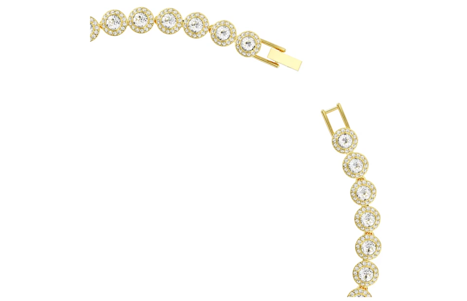 Теннисное ожерелье для женщин - нержавеющая сталь позолоченный кристалл бриллиант Iced Out - Изображение 4 из 4