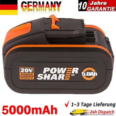20V MAX 5,0Ah Akku Für Worx Original Ersatzakku WA3553 WA3556 WA3551 NEU