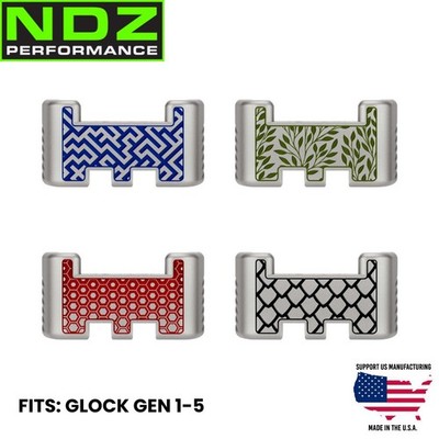 NDZ Slide Racker Back Plate for Glock Gen 1-5 Silver Aluminum