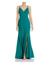 AQUA FORMAL Womens Spaghetti Strap Full-Length Evening Gown Dress