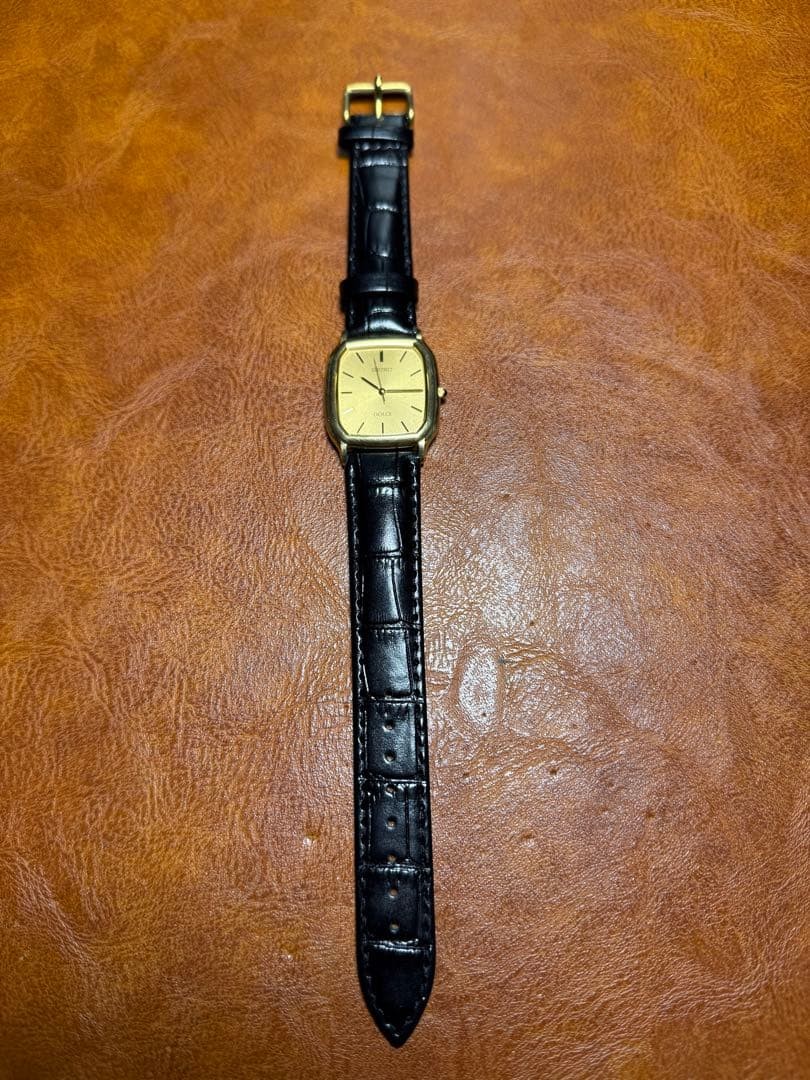 Seiko Dolce Rectangular 90s Gold Working Watch 28… - image 7