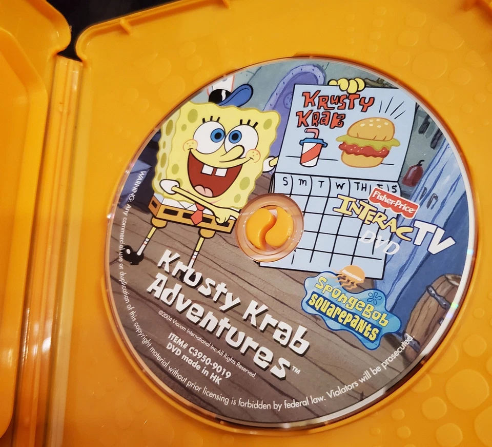 Rare Fisher Price Interact TV DVD  Learning Video Gaming System +Sponge Bob Game - Image 2 of 4