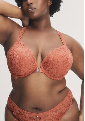 Savage X Fenty Romantic Corded Lace Push Up Bra Size 38DDD