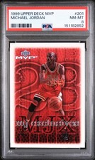 1999 Upper Deck MVP #201 Michael Jordan PSA 8 Bulls HOF NBA Basketball Card