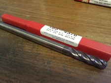 3/8" 4 FLUTE Ex-LONG LENGTH AlTiN COATED CARBIDE BALL END MILL 3/8" x 3/8" x 1-1