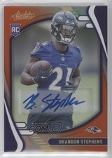 2021 Absolute Rookies Spectrum Orange Signatures 59/75 Brandon Stephens Auto rf2