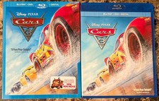 Disney Cars 3 Blu-ray DVD Digital Copy, 2017, 3-Disc Set w Embossed Slipcover
