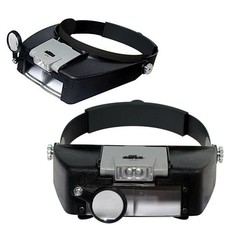 Jewelers Head Headband Magnifier LED Illuminated Visor Magnifying Glasses Loupe