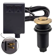 Westbrass Sink Top Waste Disposal Air Switch and Dual Outlet Control Box Bronze