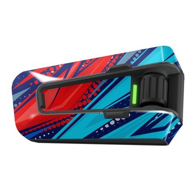 For Cardo Packtalk Edge Device Protection Decal Sticker 1pc Red Blue Battle