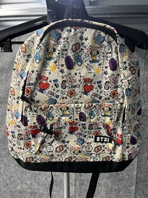 BT21 Line Friends BTS Characters All Over Print Backpack Book Bag School