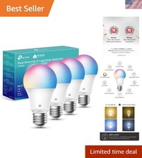 Light Bulbs, Full Color Changing Dimmable Smart WiFi Bulbs Compatible with Al...