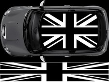 BLACK UNION JACK FLAG ROOF FOR MINI GRAPHIC DECALS STICKERS