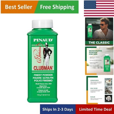 4 oz Pinaud Finest Powder - Gentle Talc-Free Powder for Refreshing Comfort