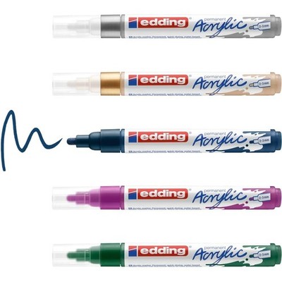 edding 5100 acrylic marker - green purple blue silber gold - acrylic paint marke