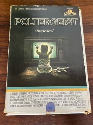 Poltergeist ''They're Here'' Beta Betamax Tape Horror 1982  VG+