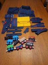 Vintage Tomy Dark Blue Track Bundle Various Pieces Trackmaster Set