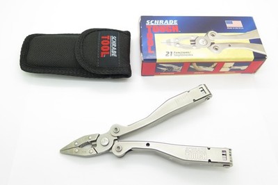 Vintage Schrade USA Tough 21 Function Stainless Folding Multi Tool Knife Pliers