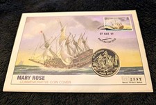 Guernsey &pound;5 Five Pounds Mary Rose Coin Cover 2009 Elizabeth II Collectable UK