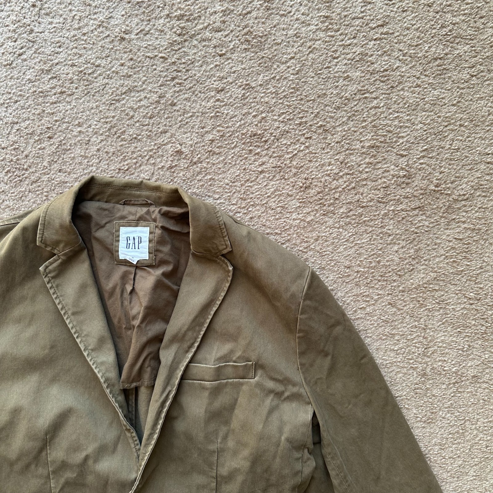 GAP Jacket Mens Medium 2 Button Close Utility Bla… - image 5